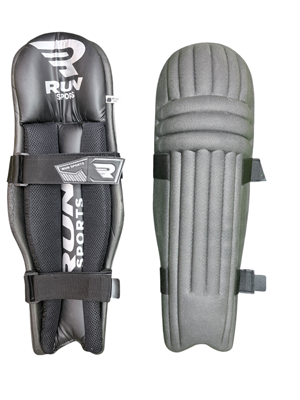 RUN Machine Sports Cricket Men's Corporate Black Batting Pad / Men's Leg Guards Black