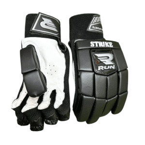 RUN Machine Striker Batting Gloves (Black) Premium Grip, Protection & Power Performance