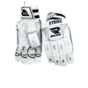 RUN Machine Striker Batting Gloves (White) Premium Grip, Protection & Power Performance