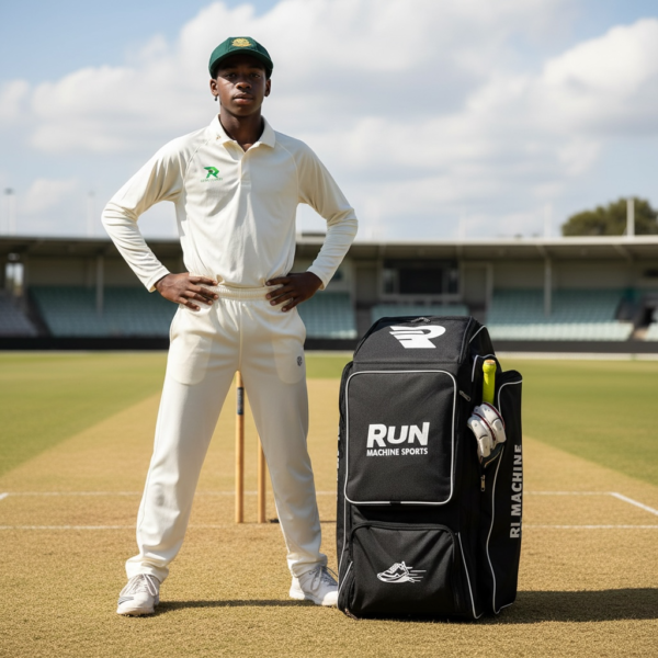 Run Machine Cricket Kit Bag (Black) – Premium Storage, Durability & Professional Design