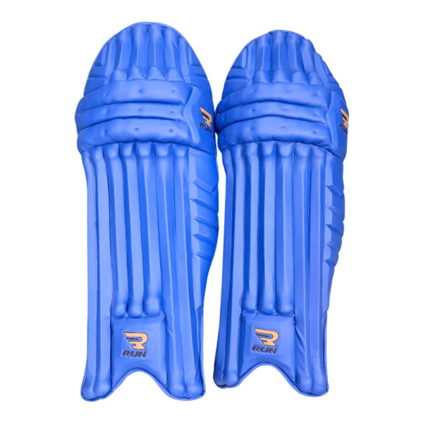 IMG_0908-Photoroom RUN Machine Professional Batting Pads (Blue) – Lightweight Protection, Comfort & Match Performance