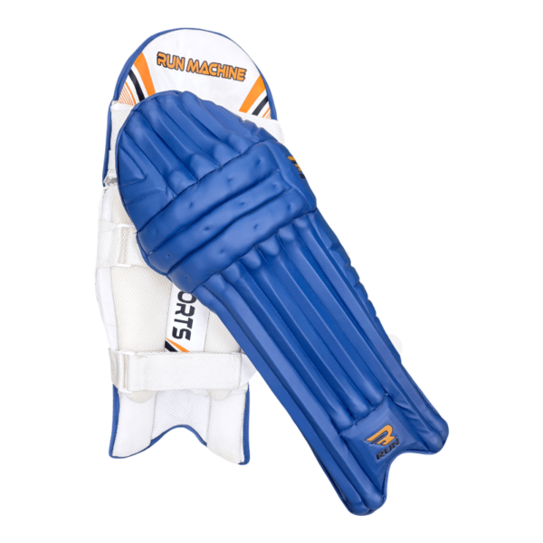 IMG_0911-Photoroom RUN Machine Professional Batting Pads (Blue) – Lightweight Protection, Comfort & Match Performance