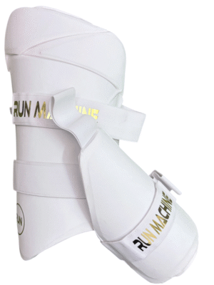 AA-2-IMG_1666 Run Machine Cricket Thigh Guard | White | Black -Premium Lightweight Batting Protection